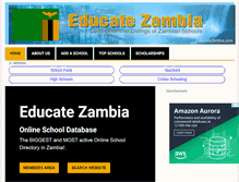 Tablet Screenshot of educatezambia.com